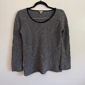 J. Jill Sweater Women’s Long Sleeve Gray Wool Blend Fleece Sweatshirt Medium